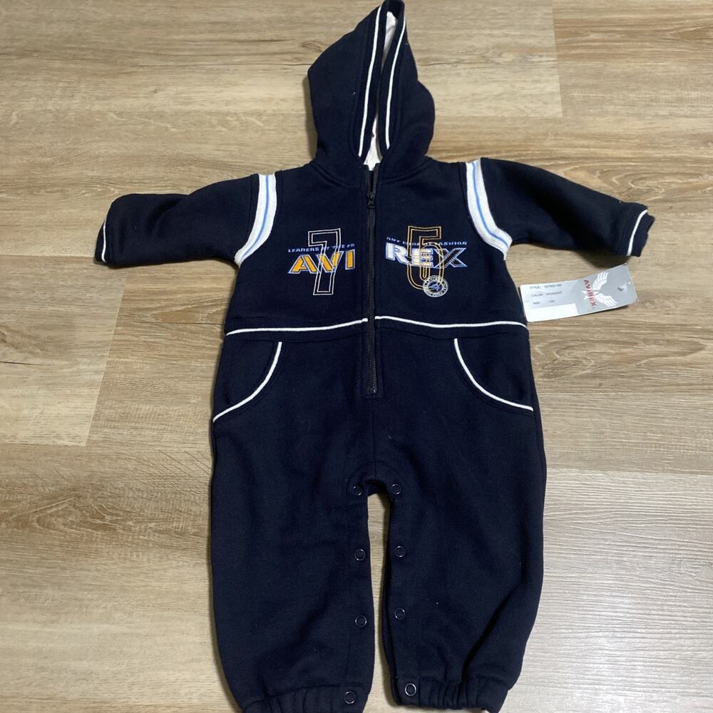 VINTAGE Never Worn AVIREX 12M Baby Long Sleeve One Piece Baby Wear NEW With Tag